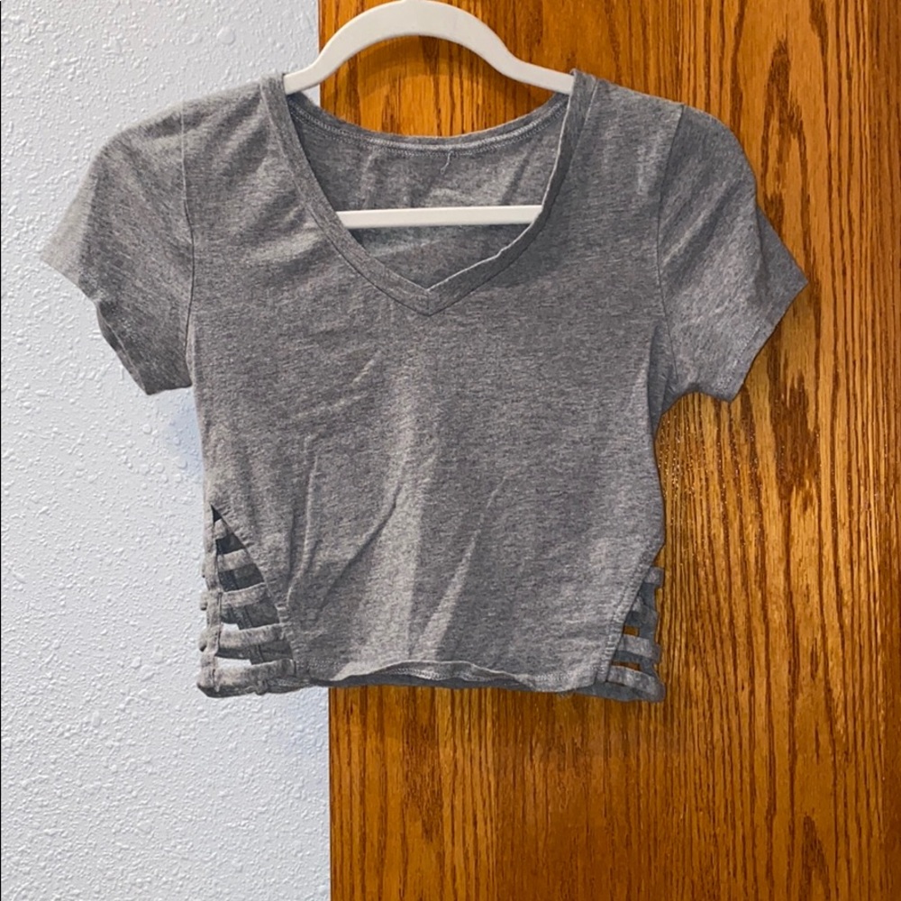 Grey crop top